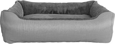 Лежанка для тварин Hundehütte Love - італійська постільна білизна, сірий, 62x50x17 см