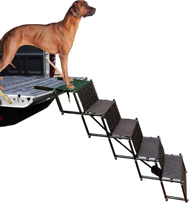 Сходинки для собак, металевий каркас, складані, великі, легкі, портативні, 5 сходинок, для авто, SUV та високих ліжок