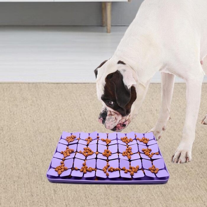 Килимок для собак Katzenschlamm з силіконовими кульками та присосками, лінза для собак, зменшує нудьгу, підходить для ласощів та корму, фіолетовий