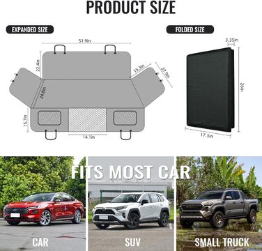 Захисний чохол на сидіння авто для собак, з жорсткою основою, універсальний