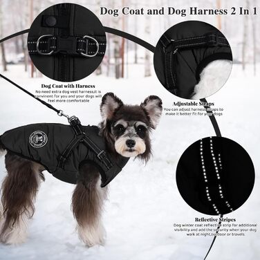 Зимова куртка для собак маленьких порід, водонепроникна, тепла, на шлейці, зелена L