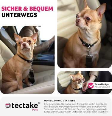 Авторешітка для собак tectake® - універсальний захист багажника, регульована ширина, мобільна перегородка, аксесуари для подорожей з собакою