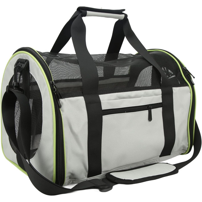 Транспортна сумка для домашніх тварин Cloimei Premium 600D Nylon, сіра, для котів та собак, 17 x 11 x 11 см