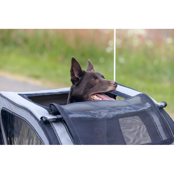 Підстилка для собак Karlie Doggy Liner Paris De Luxe Teflon®, сіро-чорна, розмір L (148x90x88 см)