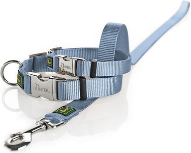 Поводок для собак Hasung VARIO BASIC AU-STRONG (M, блакитний) - алюмінієвий замок