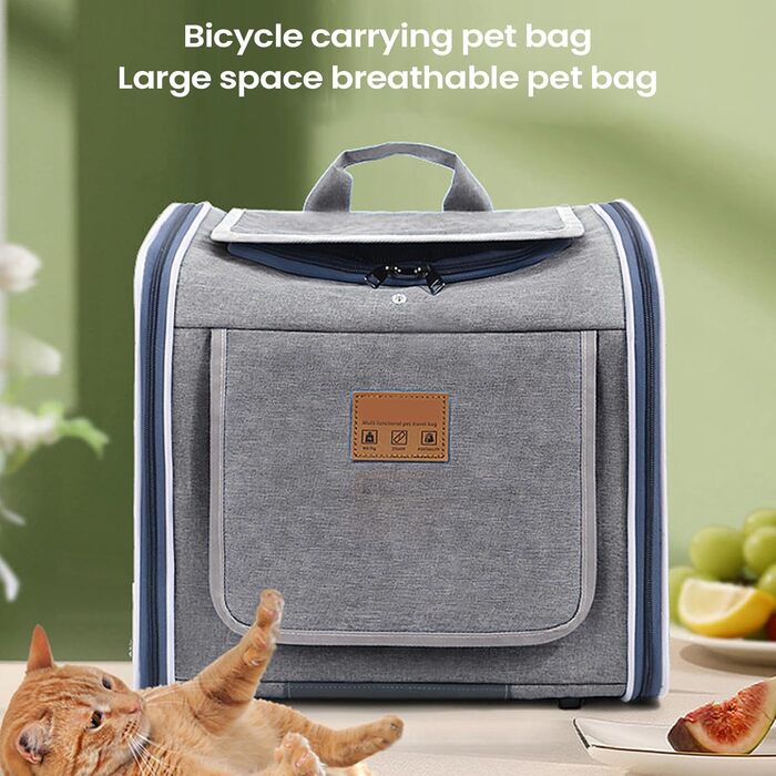 Фаркоп для велосипеда з переносною сумкою для тварин, дихаючий, для котів та собак, для прогулянок, подорожей та активного відпочинку