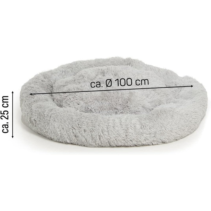 Wallace & Jones | Крісло-лежанка для собак Sarnia - L, сірий | Лежанка для собак, м'яке ліжко | 100 x 100 x 25 см