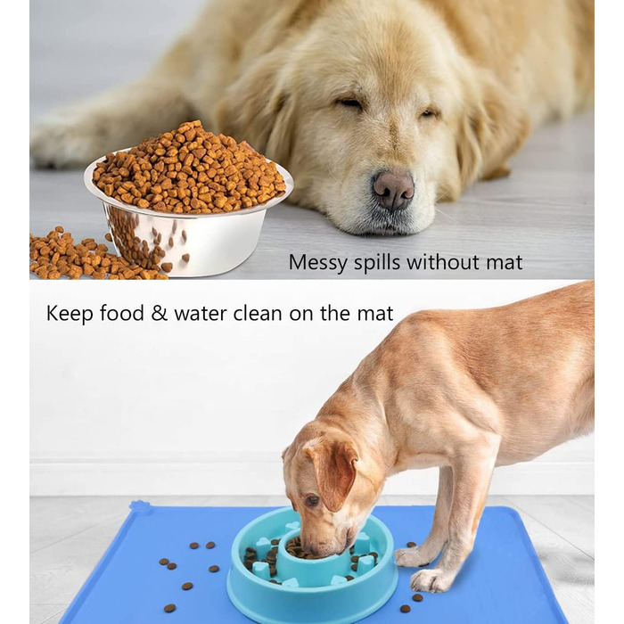 Підкладка під миски для собак та котів Fressnapf, силіконова, водовідштовхувальна, антиковзаюча, 47x30 см, сіра