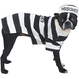 Костюм для собак 'Prison Pooch', розмір XL (Окружність шиї: 41 см, Окружність грудей: 41 см, Довжина спини: 30 см)