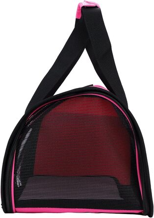 Транспортна сумка для тварин ITODA: переноска для собак та котів, рожева, L (35x23x21 см)