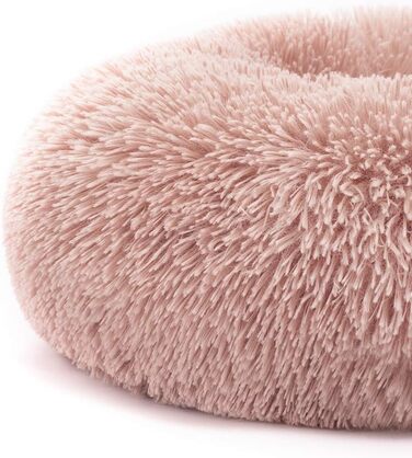 Ортопедичне ліжко для собак з штучного хутра, кругле, кошик для собак, подушка для середніх та великих собак, дуже м'яке, можна прати в пральній машині, подушка-донат XL Rose XL Rose