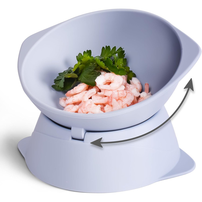 Підвищений миска для кота з регульованим нахилом | Миска для кота Silikon ne&no® (небесно-блакитний)