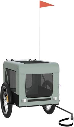 Причіп для велосипеда для собак, сірий та чорний, Oxford-Gewebe & Eisen, для собак та котів