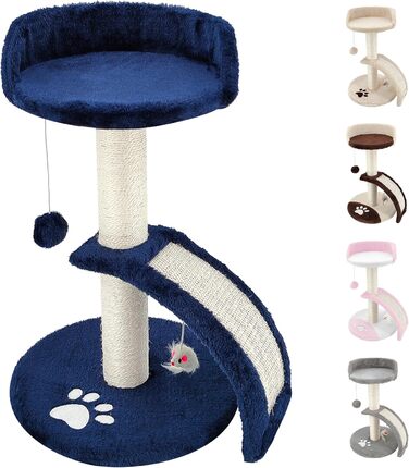 Дерев'яний кігтечка для котів Beltom® Kratzbaum, 54 см, блакитний