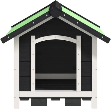 vidaXL Будка для собак сіра 65x65x61,5 см з масиву сосни