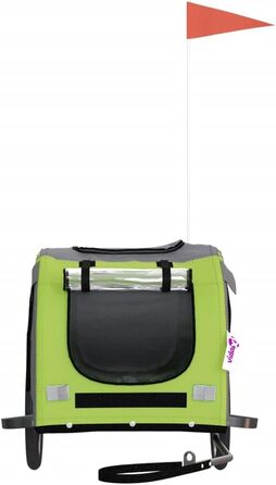 Фархандлер для собак Tidyard - зелено-сірий, 45 кг, з відбивачами, Oxford тканина та метал (133,5 x 69 x 73,5 см)