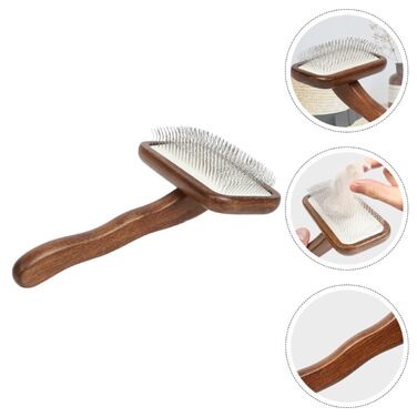 Дерев'яна щітка для котів та гребінець для собак VALICLUD: м'яка турбота про шерсть, масаж та здоров'я тварин