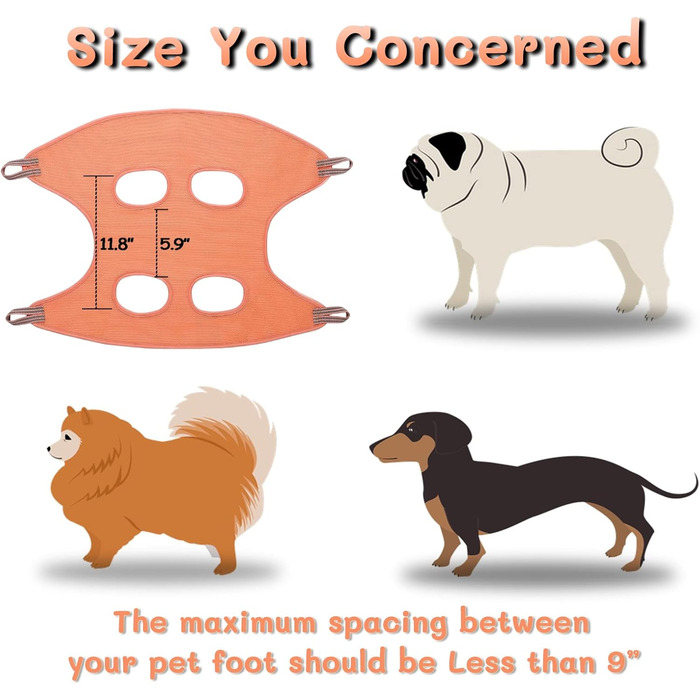 Набір для догляду за домашніми тваринами Augegel: гамак для собак та котів, інструменти для грумінгу (набір)