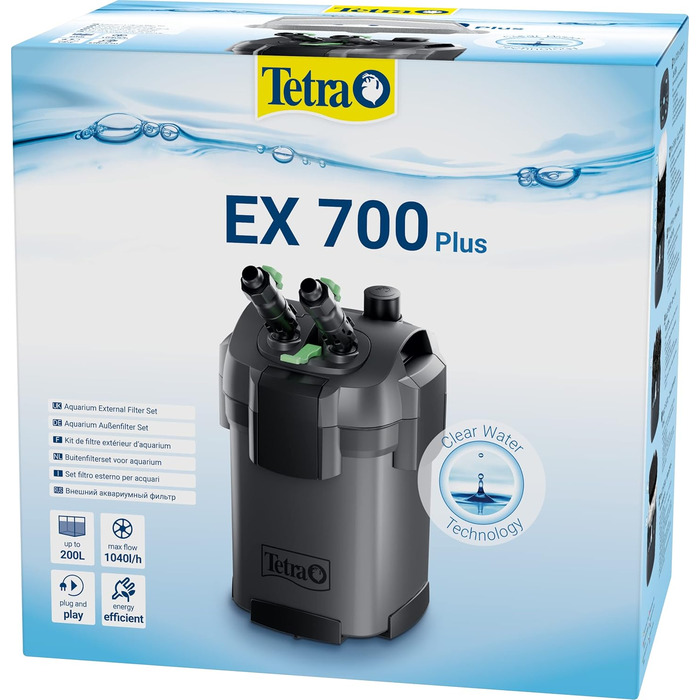 Зовнішній фільтр для акваріума Tetra EX 700 Plus, до 200 л, потужний, для кришталево чистої води