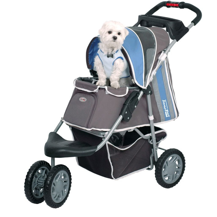 Візок для тварин Innopet First Class IPS-09 (синій) – складаний, для собак та котів