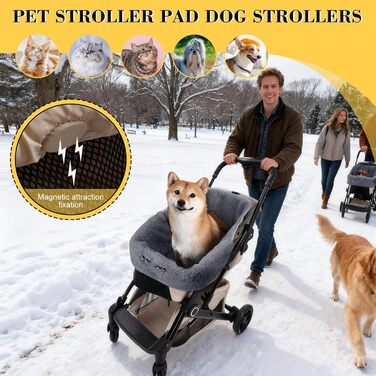 М'який килимок для візка для собак, котів та дітей | Зручний для подорожей та прогулянок | Підходить для візка, кафе, парку, авто