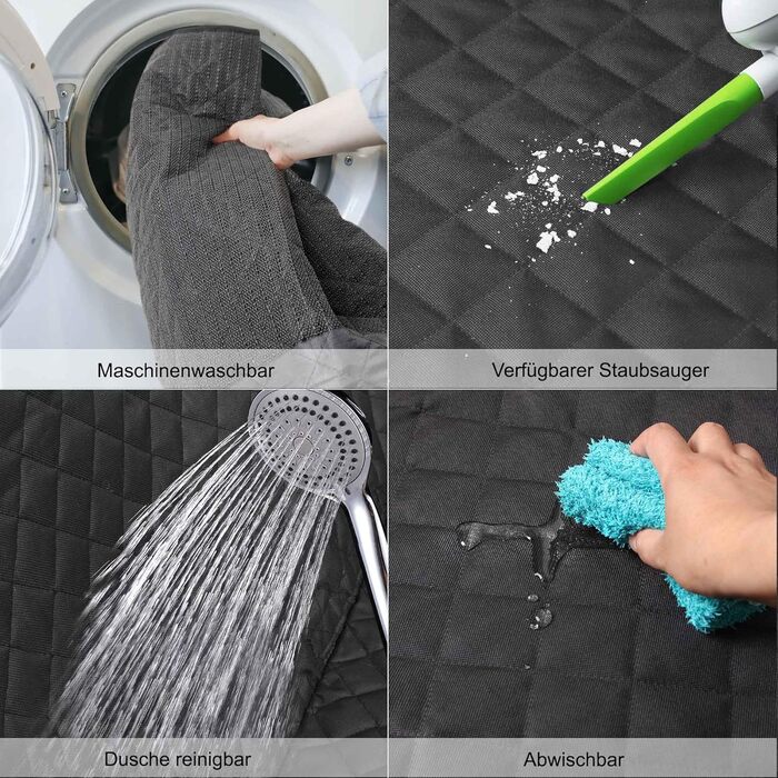 Захист для автосидіння собаки Lucky Sign - килимок для собак у машину з антиковзким покриттям, 150x45x40 см, чорний