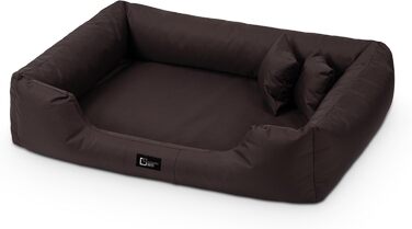 Ортопедичне ліжко для собак Puffi Orto, велике, середнє, маленьке - подушка для собак, килимок для собак з поліестеру - водонепроникне, зносостійке, знеболююче (4XL+|180x130см, Коричневий)