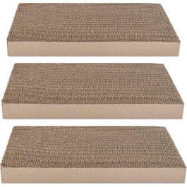 Набір з 3-х картонних когтеточок для котів Navaris - 43 x 24 x 4 см