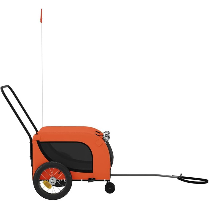 Фаркоп-причіп для собак Gecheer, 45 кг, Оксфорд, помаранчево-чорний