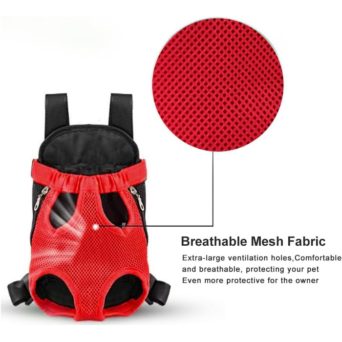 Рюкзак для собак 0.5-2.5 кг, переноска для тварин на плечі, для кемпінгу та подорожей, підходить для собак, котів та кроликів (Бежевий, S)