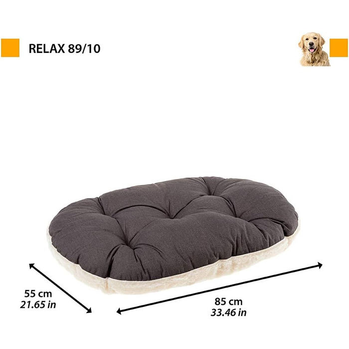 Килимок для собак FERPLAST Gro - миючий, для вольєру, авто, м'який, 85 x 55 см, L, бежевий