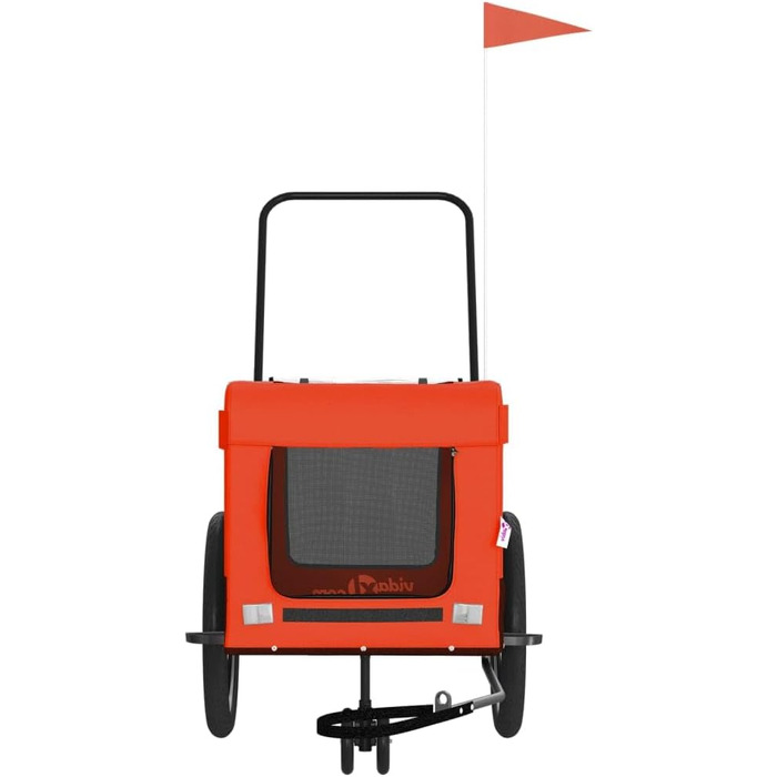 Трейлер для собак Oxford, 63x123x66 см, чорний (Model93916) / Трейлер для собак та котів, 135x68.5x73.5 см, оранжевий