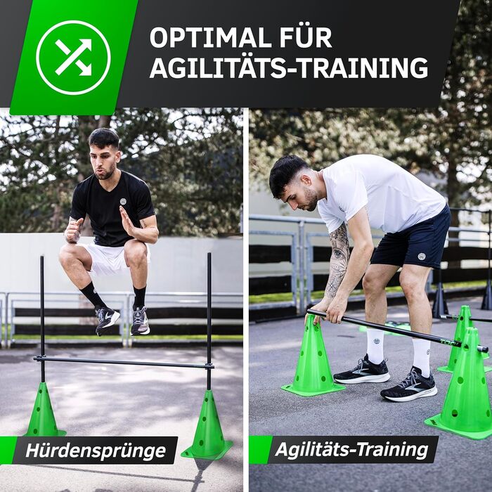 Набір для тренувань Agility TOOLZ: Бар'єри, фігури для слалому та конуси для спорту, фітнесу, координації та розвитку спритності. Підходить для людей та собак.
