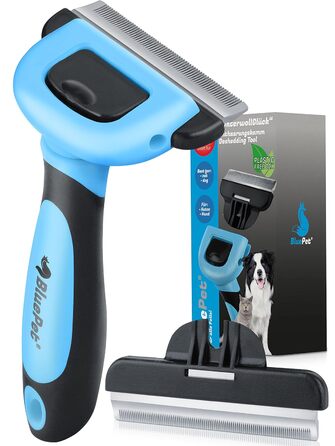 Гребінець для котів та собак з короткою шерстю BluePet - видаляє відмерле волосся та підшерсток. Розміри M (66 мм) та L (100 мм).