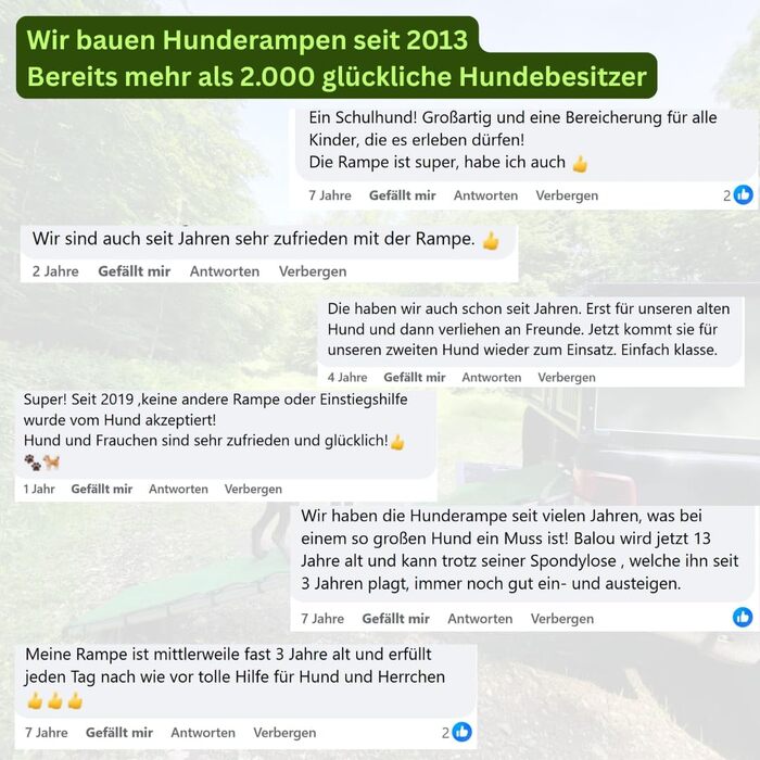 Рампа для собак Extra Lange – 2,6 м, телескопічна, з алюмінію – для великих собак, сумісна з SUV, автодомом та легковими автомобілями – Made in Germany