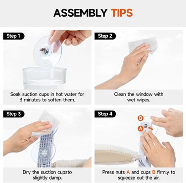 Кішка гамак для вікна MEWOOFUN 54x30 см, розкладний, до 18 кг (сірий, середній)