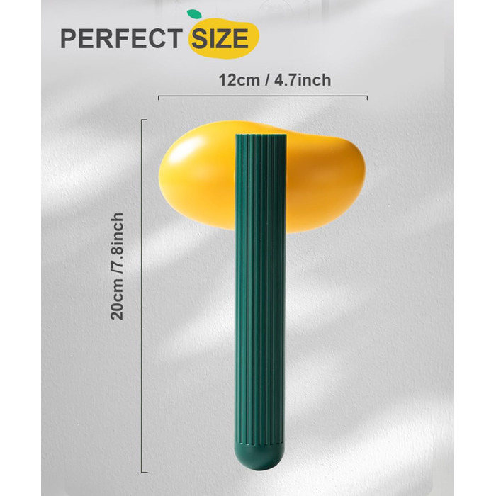 Щітка для собак та котів Mango, самоочисна, форма манго, зелена