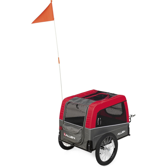 Причіп для велосипеда для собак Deluxe Getaway Solids M, червоний – для прогулянок