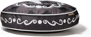 Кругле ліжко для домашніх тварин P.A.Y. Camouflage (піксельний камуфляж), білий колір, розмір S, чорний