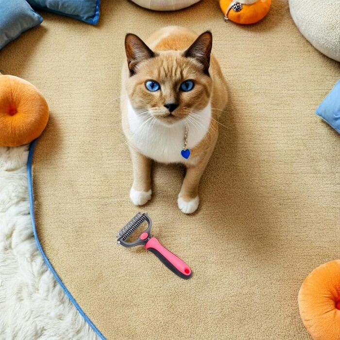 Набір гребінців для грумінгу тварин: видалення комах та розпушування шерсті для собак, кошенят та кішок