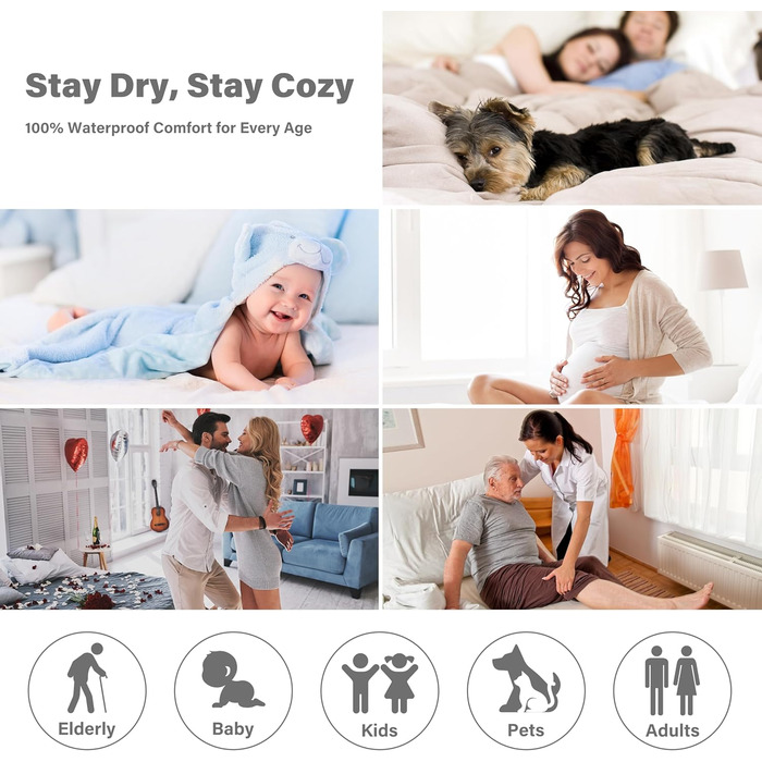 Водонепроникний плед Catalonia Classy: захист дивану та ліжка, 152x127 см, коричневий/тупе