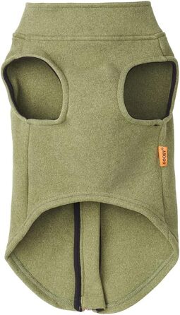 Зимовий собачий пуловер Gooby з мікрофлесу з блискавкою, теплий, двошаровий, м'який, для маленьких та середніх собак, зелений, розмір Medium (обхват грудей ~44 см)