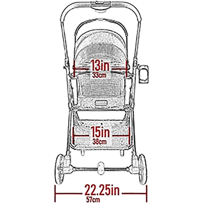 Дитяча коляска Pet Gear 3-в-1 View 360 з функцією перенесення та підняття сидіння, Easy Click N Go, для собак та котів, сіра (20 x 12 x 18.5 см)