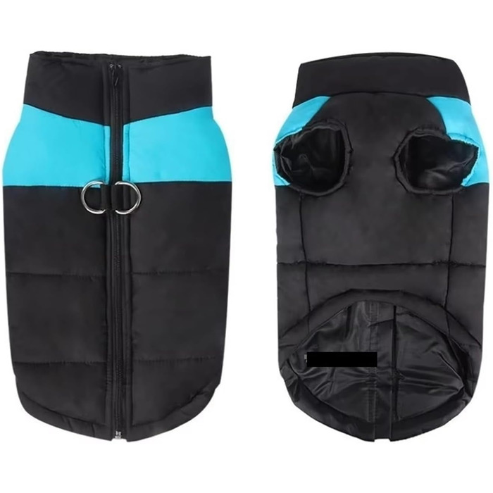 Водонепроникний теплий одяг для собак, халат, зимова жилетка, куртка з утеплювачем та блискавкою, одяг для маленьких, середніх та великих собак (Синій, 5XL)