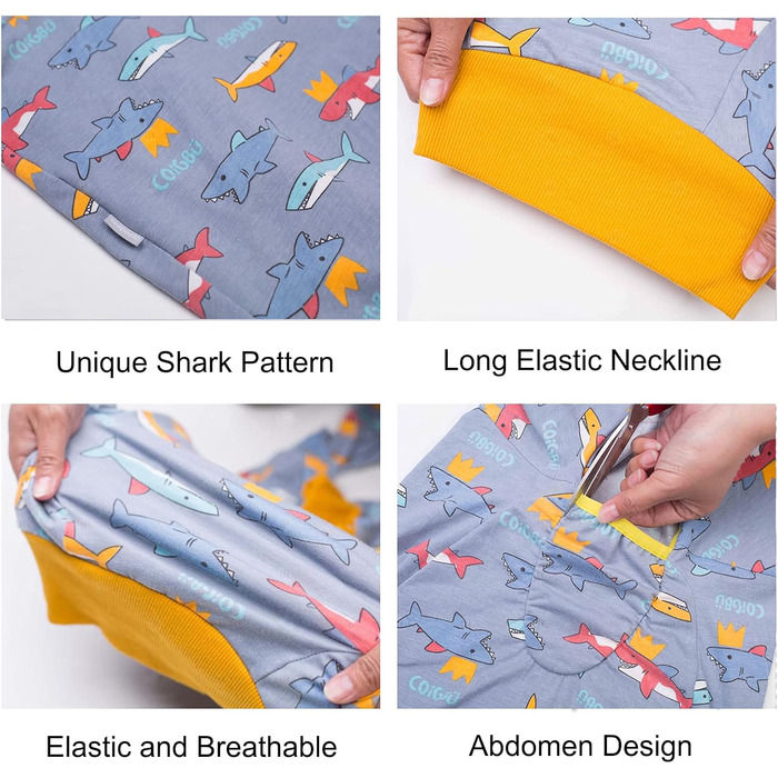 Реабілітаційний одяг для собак після операцій, м'який, з довгими рукавами, для собак, що кастрували, конічні альтернативи, запобігає протіканню, хірургічний комбінезон для великих та середніх (XL, Hai) собак, розмір XL