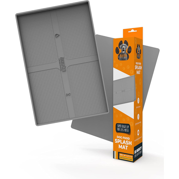 Підкладка під миску для собак та котів Mighty Paw Napfunterlage (M/L) 19x12 - Нековзна, придатна для миття в посудомийній машині, для легкого прибирання