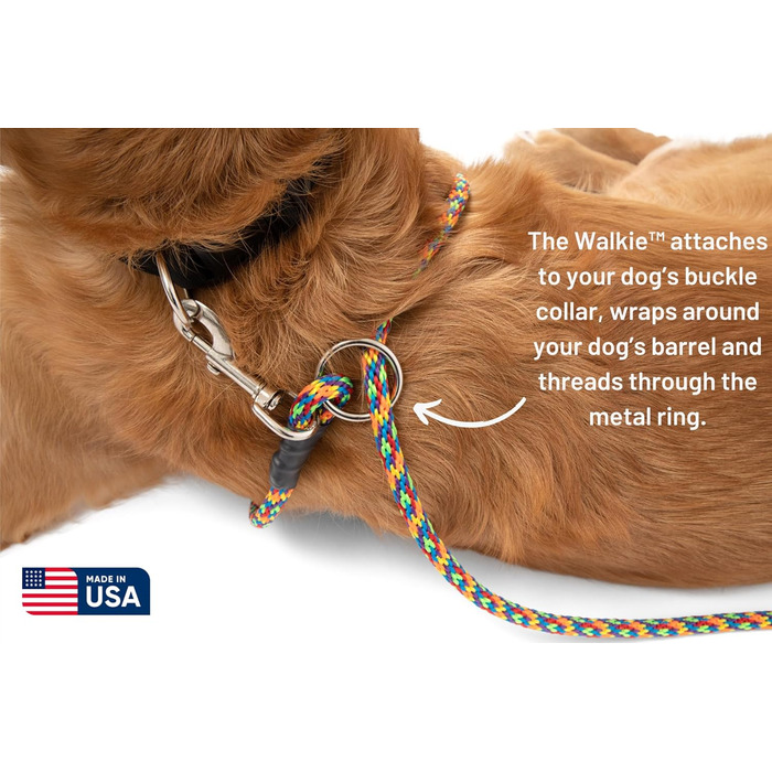 Повідок для собак The Walkie, без ривків, фіолетовий, розмір L, для собак 11,3-68 кг