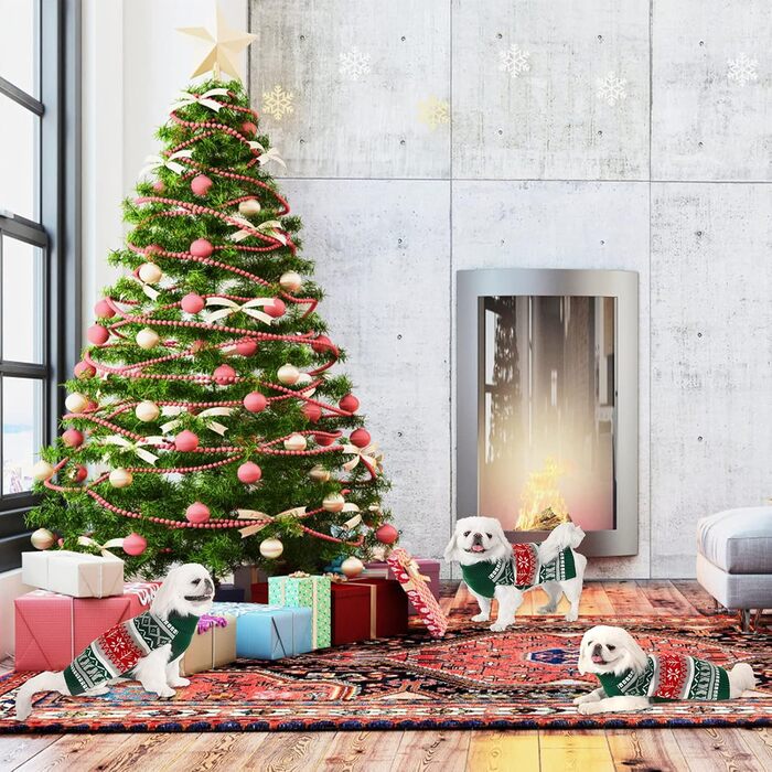 Теплий зимовий светр для собак середніх та великих порід, зелений. М'який, зручний, теплий костюм-светр для собак.