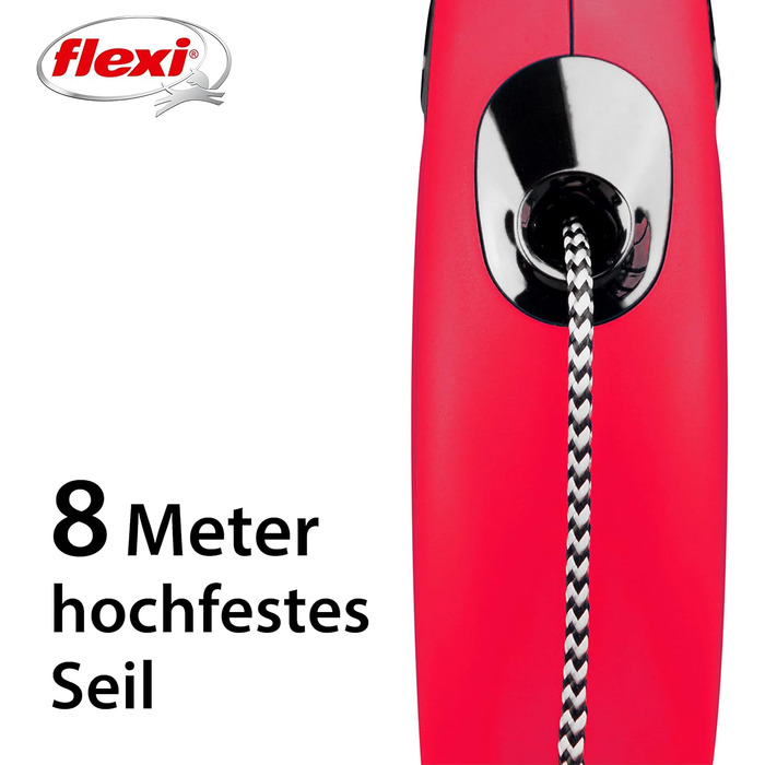 Flexi Classic L рулетка для собак до 50 кг (червона, M: 8м (<20кг))