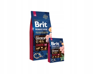 Сухий корм для собак Brit Premium by Nature Senior S+M з куркою, 15 кг
